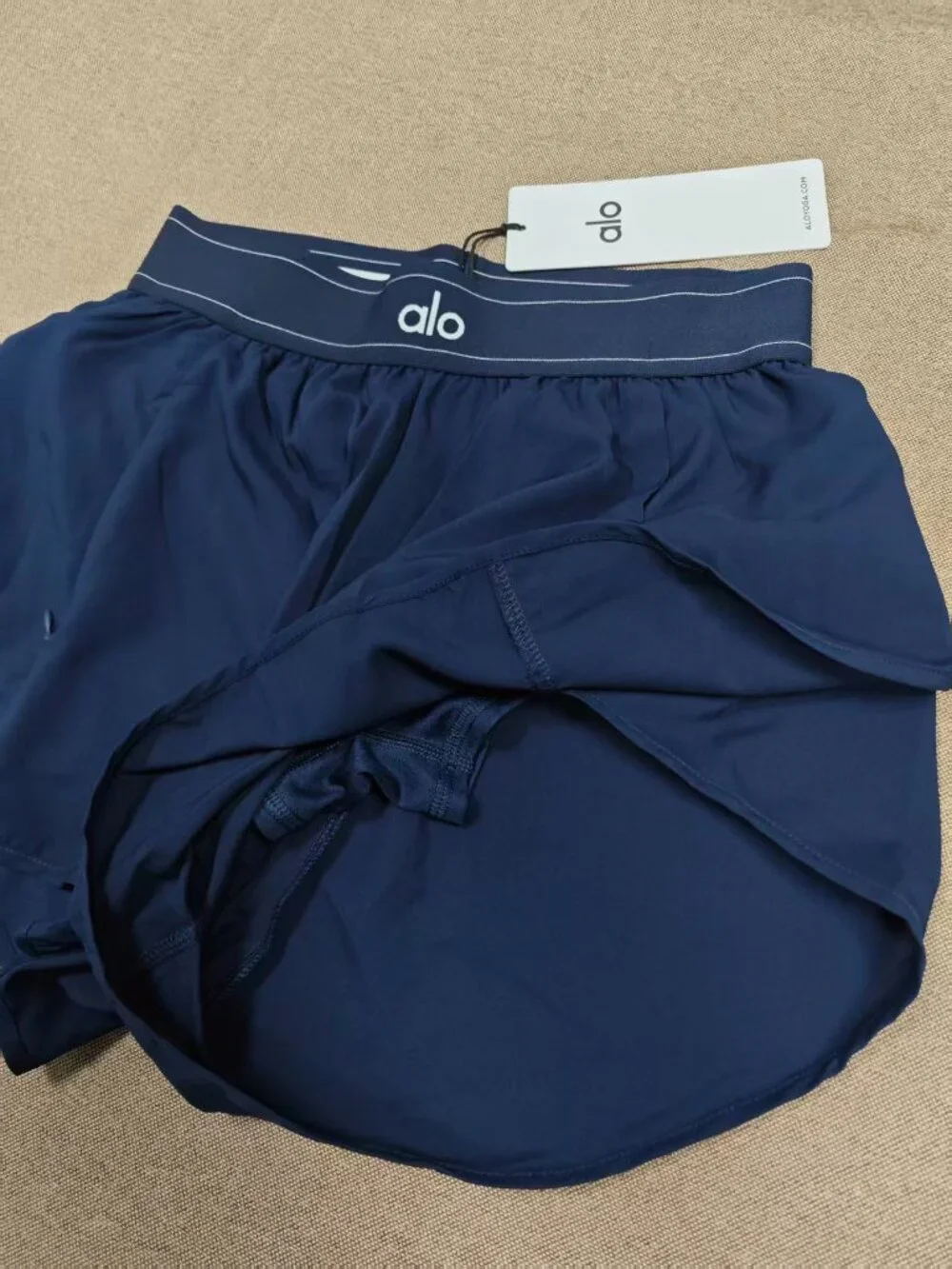 Brand New ALO Yoga 🤗 Navy Blue Match Point Shorts 🧘 Chic Athleisure